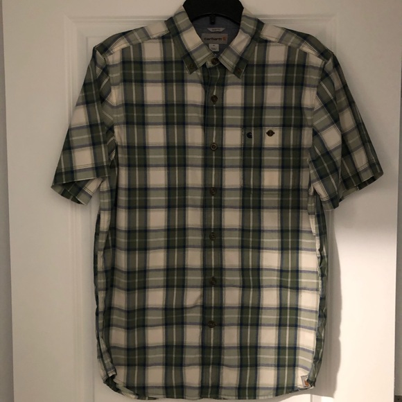 Carhartt Other - Carhartt Men's Green Plaid Short Sleeve Shirt